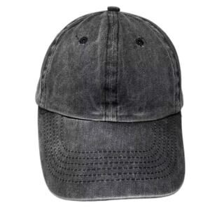 KNG Baseball Cap Gray Hat OS Adjustable Plain Blank Washed Cotton Slideback